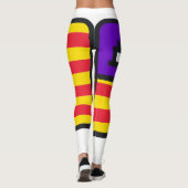 Benutzerdefinierter Text Spanien Fußballfan Leggings (Rückseite)