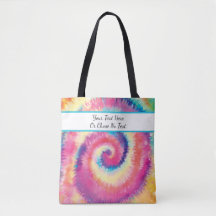 Benutzerdefinierter Text/ Spaß 60er Jahre Tie Dye 
