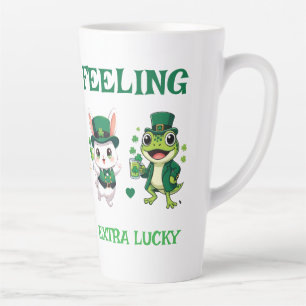 Benutzerdefinierter Text St. Patrick's Day Frosch  Milchtasse