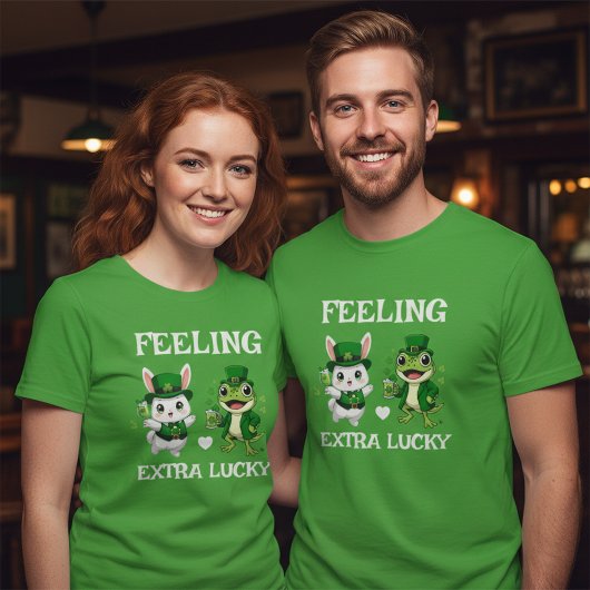 Benutzerdefinierter Text St. Patrick's Day Frosch T-Shirt