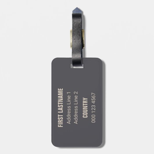 Benutzerdefinierter Text Starfish Gepäckanhänger (Rückseite vertikal)