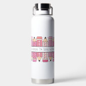 Benutzerdefinierter Text-Stift-Lehrer Trinkflasche (Rückseite)