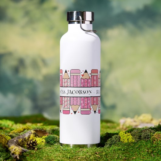 Benutzerdefinierter Text-Stift-Lehrer Trinkflasche (Außenbereich (gedreht))