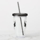 Benutzerdefinierter Text Stilisierte Bull-Tumbler Acryltrinkbecher (Links)