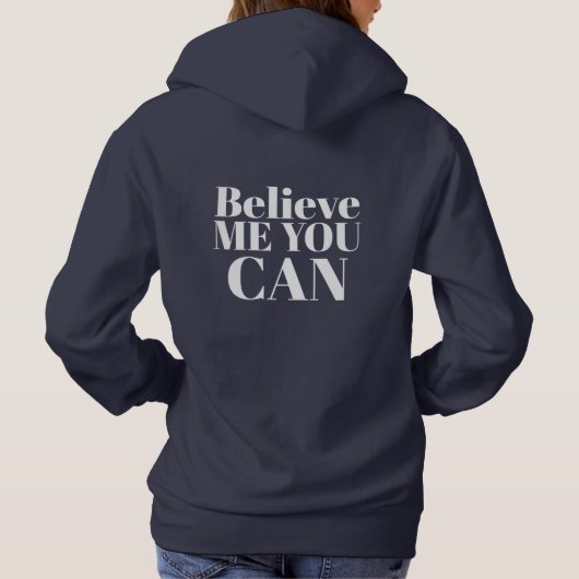 Benutzerdefinierter Text Stilvoll Moderne Minimal Hoodie (Rückseite)