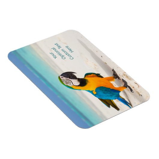 Benutzerdefinierter Text-Strandparrot Magnet (Rechte Seite)