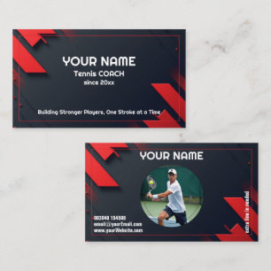 🎾Benutzerdefinierter Text, Stroke by Stroke Tenn Visitenkarte