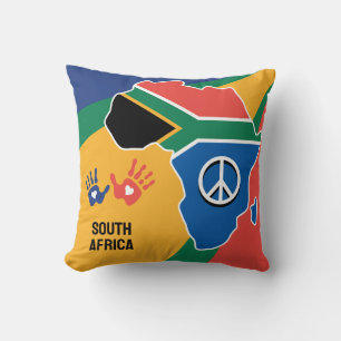 Benutzerdefinierter Text Südafrika Kissen