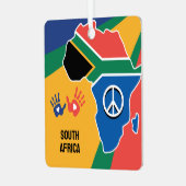 Benutzerdefinierter Text Südafrika Ornament Aus Metall (Vorderseite links)