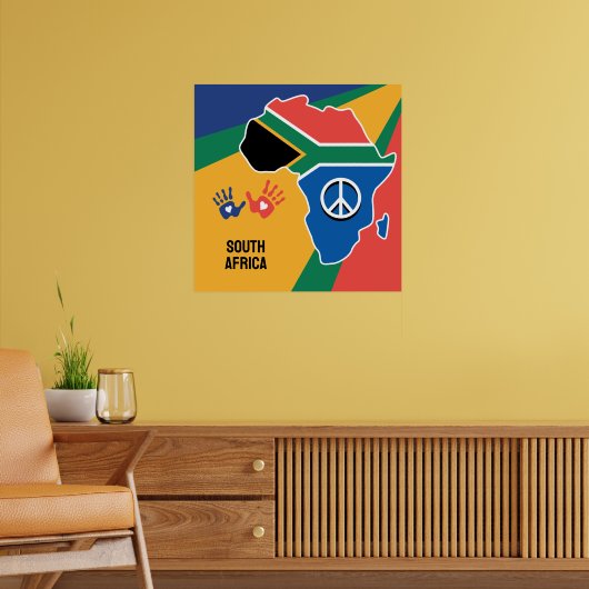 Benutzerdefinierter Text Südafrika Poster (Wohnzimmer 2)