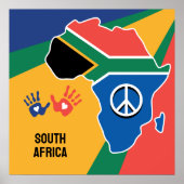 Benutzerdefinierter Text Südafrika Poster (Vorne)