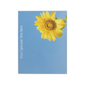 Benutzerdefinierter Text Sunflower Notepad Notizblock (Rotiert)