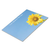 Benutzerdefinierter Text Sunflower Notepad Notizblock (angewinkelt)