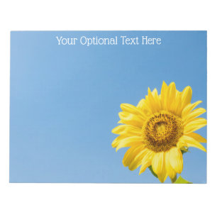 Benutzerdefinierter Text Sunflower Notepad Notizblock