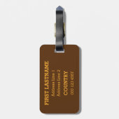 Benutzerdefinierter Text Sunset bei Yixing Gepäcka Gepäckanhänger (Rückseite vertikal)