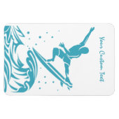 Benutzerdefinierter Text-SURFER-Magnet Magnet (Horizontal)