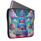 Benutzerdefinierter Text Surreal Candy Landschaft Laptopschutzhülle (Vorne Rechts)