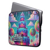 Benutzerdefinierter Text Surreal Candy Landschaft Laptopschutzhülle (Vorderseite Links)