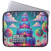 Benutzerdefinierter Text Surreal Candy Landschaft Laptopschutzhülle (Vorderseite)