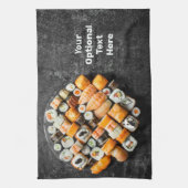 Benutzerdefinierter Text Sushi Platter Geschirrtuch (Vertikal)