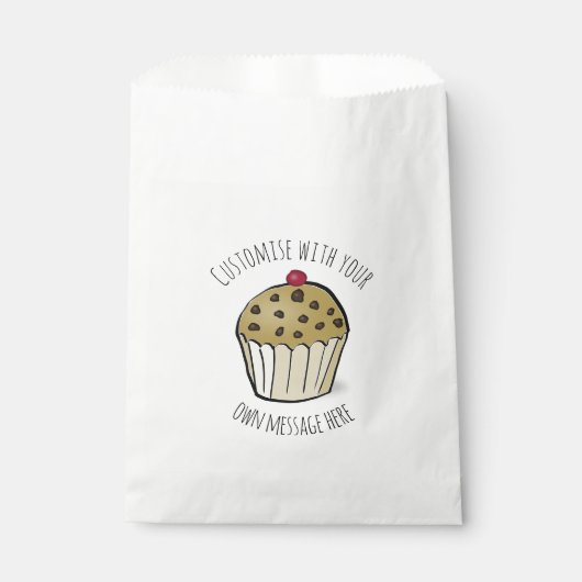 Benutzerdefinierter Text Süßer Mini-Muffin Geschenktütchen (Vorderseite)