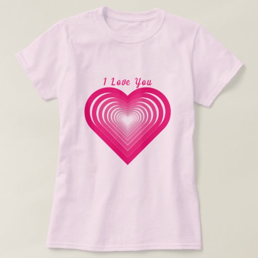 Benutzerdefinierter Text-T - Shirt - I Liebe Sie - (Design vorne)