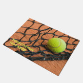 Benutzerdefinierter Text-Tennis Fußmatte (Schrägansicht)