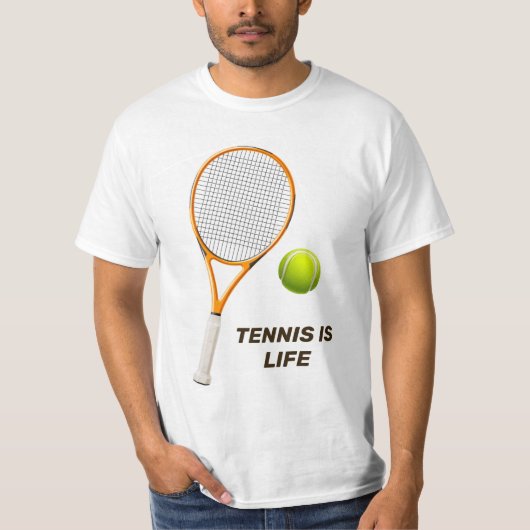 Benutzerdefinierter Text-Tennis T-Shirt (Vorderseite)