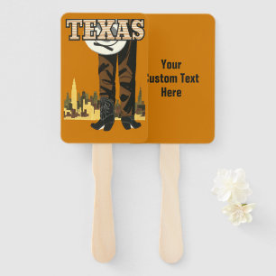 Benutzerdefinierter Text Texas Vintage Fächer