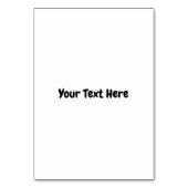 Benutzerdefinierter Text Tischnummer (Vorderseite)