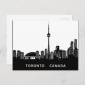 Benutzerdefinierter Text Toronto Silhouette Postka Postkarte (Vorne/Hinten)
