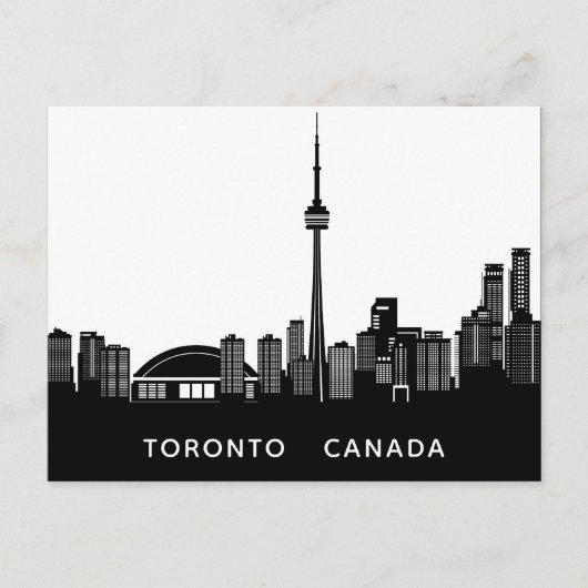Benutzerdefinierter Text Toronto Silhouette Postka Postkarte (Vorderseite)