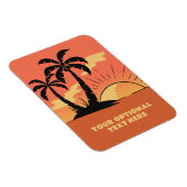 Benutzerdefinierter Text Tropeninsel Sonnenset Magnet (Rechte Seite)