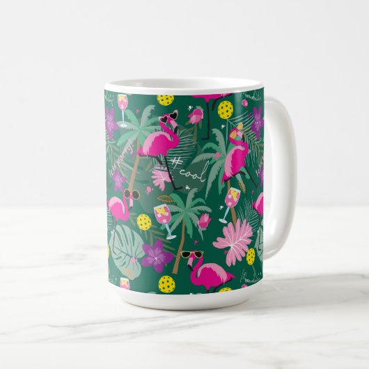 Benutzerdefinierter Text 🤩 tropisches Party mit P Kaffeetasse (VorderseiteRechts)