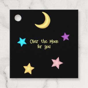 Benutzerdefinierter Text über Mond und Sternen Geschenkanhänger