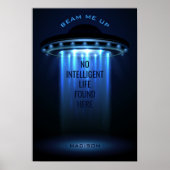 Benutzerdefinierter Text UFO-Werbeplakat Poster (Vorne)