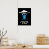 Benutzerdefinierter Text UFO-Werbeplakat Poster (Küche)