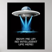 Benutzerdefinierter Text UFO-Werbeplakat Poster (Vorne)