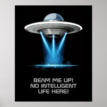 Benutzerdefinierter Text UFO-Werbeplakat