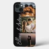 Benutzerdefinierter Text und 3 Foto Case-Mate iPhone Hülle (Rückseite)