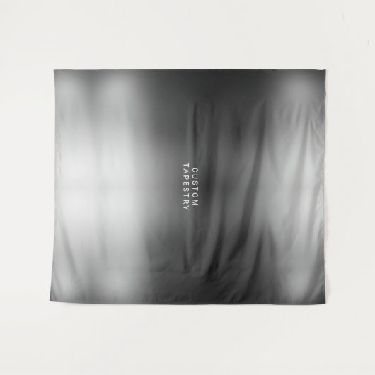 Benutzerdefinierter Text und Bild einfache silberg Wandteppich (Vorderseite (Horizontal))