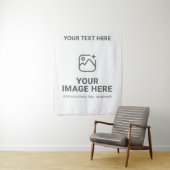 Benutzerdefinierter Text und Bild Wandteppich (Beispiel)