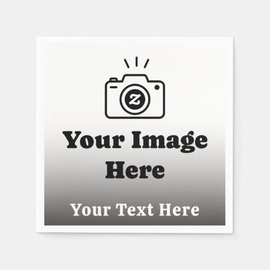 Benutzerdefinierter Text und Bildverlauf  Serviette (Vorderseite)