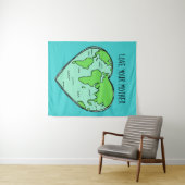 Benutzerdefinierter Text- und Farb-Earth-Liebe Wandteppich (Beispiel (Horizontal))
