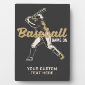 Benutzerdefinierter Text- und FarbBaseball-Player Fotoplatte (Vorderseite)