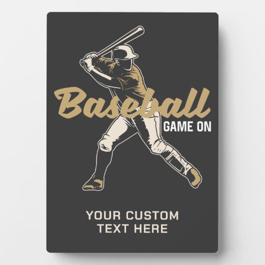 Benutzerdefinierter Text- und FarbBaseball-Player Fotoplatte (Vorderseite)