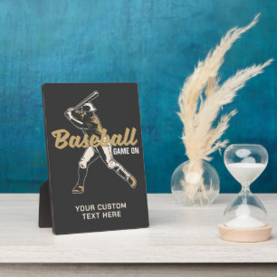 Benutzerdefinierter Text- und FarbBaseball-Player Fotoplatte