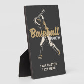 Benutzerdefinierter Text- und FarbBaseball-Player Fotoplatte (Seite)