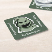 Benutzerdefinierter Text und Farbe 1/4 Halloween-K Rechteckiger Pappuntersetzer (angewinkelt)