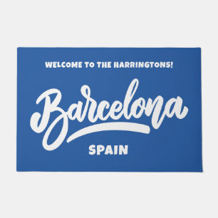 Benutzerdefinierter Text und Farbe Barcelona Fußmatte
